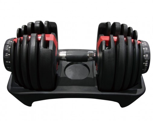 Пара регулируемых гантелей Proxima Gigant 24 кг на подставке