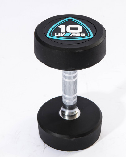 Гантели в уретане LIVEPRO Studio Dumbbells 4 кг, черный/синий Гантели в уретане LIVEPRO Studio Dumbbells 4 кг, черный/синий