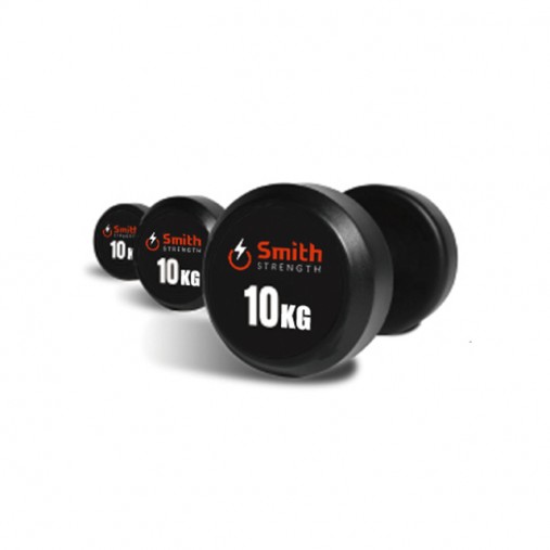 Набор обрезиненных гантелей Smith Strength (пара) от 2,5 до 25кг, шаг 2,5кг Набор обрезиненных гантелей Smith Strength (пара) от 2,5 до 25кг, шаг 2,5кг