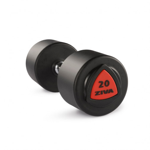 Гантель 38 кг ZIVA серии ZVO уретановое покрытие красная вставка Гантель 38 кг ZIVA серии ZVO уретановое покрытие красная вставка