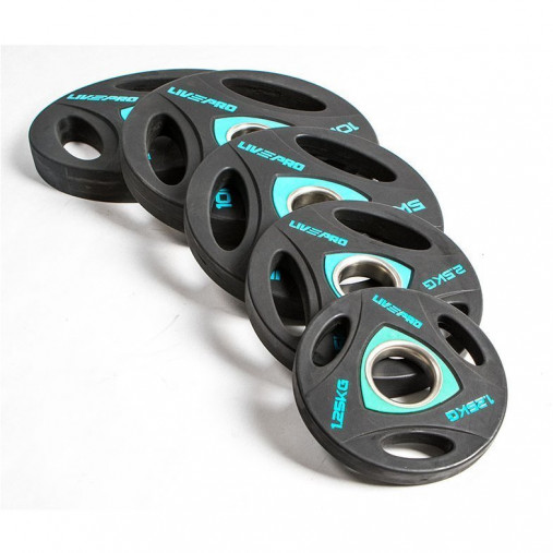 Олимпийский диск в уретане LIVEPRO Urethane Training 20 кг, черный/синий Олимпийский диск в уретане LIVEPRO Urethane Training 20 кг, черный/синий