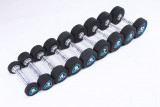 Гантели в уретане LIVEPRO Studio Dumbbells 9 кг, черный/синий