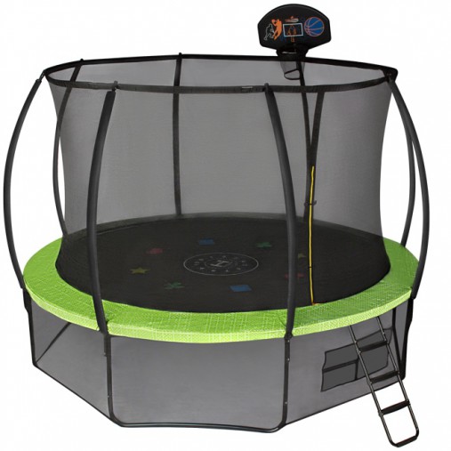 Батут Hasttings Air Game Basketball 12FT (3,66 м) с баскетбольным кольцом + внутренней сеткой и двухсторонним защитным матом (зеленый/синий) Батут Hasttings Air Game Basketball 12FT (3,66 м) с баскетбольным кольцом + внутренней сеткой и двухсторонним защитным матом (зеленый/синий)