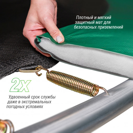 Батут UNIX Line SUPREME BASIC 10 ft (Green) 3,05 м зеленый
