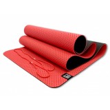 Мат для йоги 6 мм двухслойный перфорированный красный Original Fit.Tools