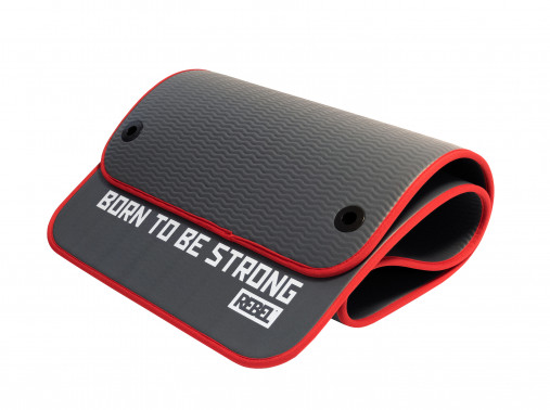 Мат для аэробики NBR 10 мм графитовый с кольцами REBEL (OFT) Мат для аэробики NBR 10 мм графитовый с кольцами REBEL (OFT)