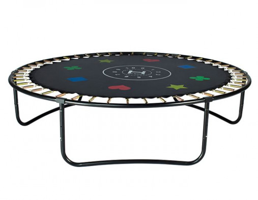 Батут Hasttings Air Game 8FT (2,44 м) с внутренней сеткой и двухсторонним защитным матом (зеленый/синий)