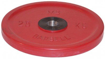 Блин обрезиненный красный MB 25 кг ф50 мм Евро - Классик