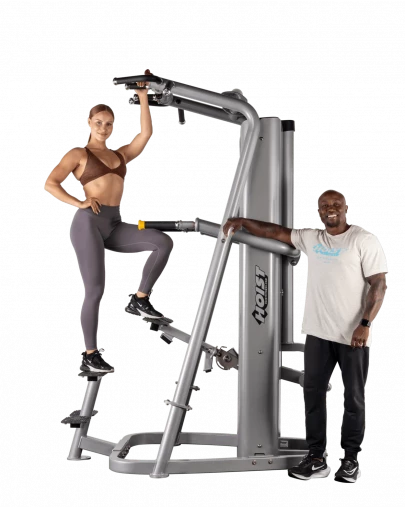 Подтягивание, Отжимание с помощью (гравитрон) Hoist RS-2700 white (2025) на прямых ногах