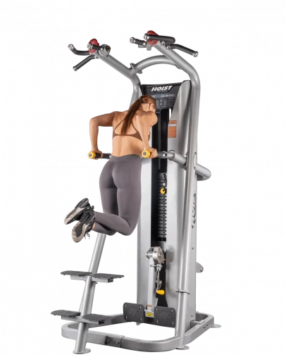 Подтягивание, Отжимание с помощью (гравитрон) Hoist RS-2700 white (2025) на прямых ногах