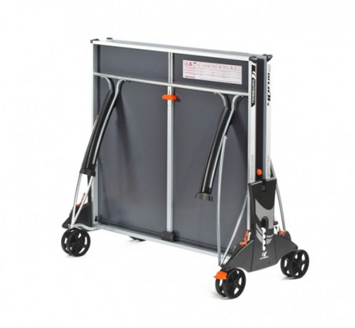 Теннисный стол всепогодный Cornilleau 400M Crossover Outdoor (серый) в сложенном виде