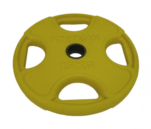 Обрезиненный диск FOREMAN FMPRR-15KGYL (15 кг)