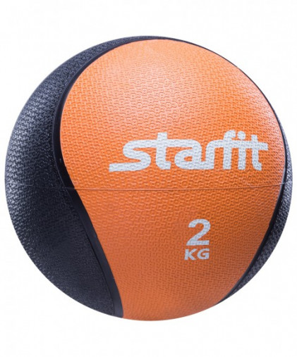 Мяч медицинский (медбол) Starfit PRO, 2 кг, оранжевый