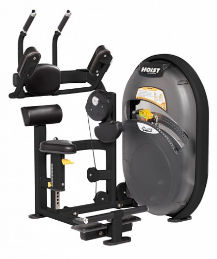 Пресс сидя HOIST CL-3601 Силовой грузоблочный тренажер (рама: матовый черный обивка: черный)