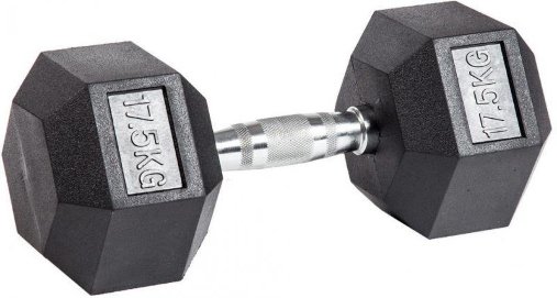 Комплект гантелей ZSO гексагональных обрезиненных от 12.5 до 20 кг, 4 пары (130 кг)