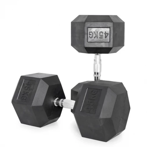 Гантель 45 кг гексагональная VictoryFit VF-H450 обрезиненная