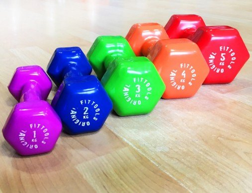 Гантель в виниловой оболочке 3 кг Original Fit.Tools зеленая