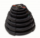 Диск олимпийский обрезиненный черный с двумя хватами 20 кг Original Fit.Tools ф50 мм