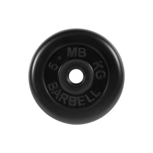 Блин "Стандарт" обрезиненный черный MB 5 кг ф26 мм Блин "Стандарт" обрезиненный черный MB 5 кг ф26 мм