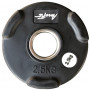 Олимпийский обрезиненный диск AeroFit AFPLB 2.5 кг, черный матовый