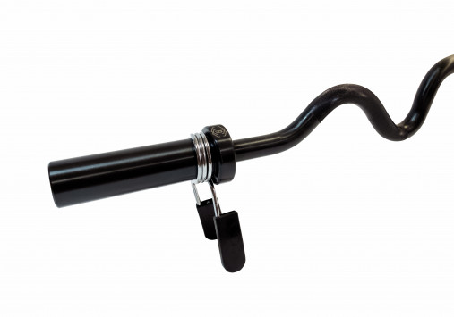 Гриф олимпийский сильноизогнутый черный 47" REBEL с замками