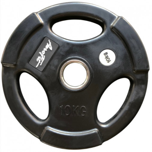 Олимпийский обрезиненный диск AeroFit AFPLB 10 кг, черный матовый Олимпийский обрезиненный диск AeroFit AFPLB 10 кг, черный матовый