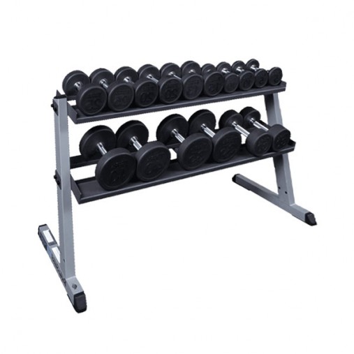 Набор полиуретановых гантелей Body-Solid от 5 до 50 lb (пары) со стойкой Набор полиуретановых гантелей Body-Solid от 5 до 50 lb (пары) со стойкой