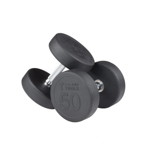 Набор полиуретановых гантелей Body-Solid от 5 до 50 lb (пары) со стойкой Набор полиуретановых гантелей Body-Solid от 5 до 50 lb (пары) со стойкой