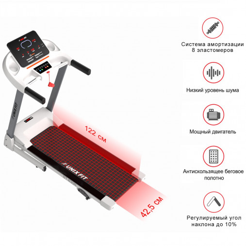 Беговая дорожка UNIX Fit ST-630R White Беговая дорожка UNIX Fit ST-630R White