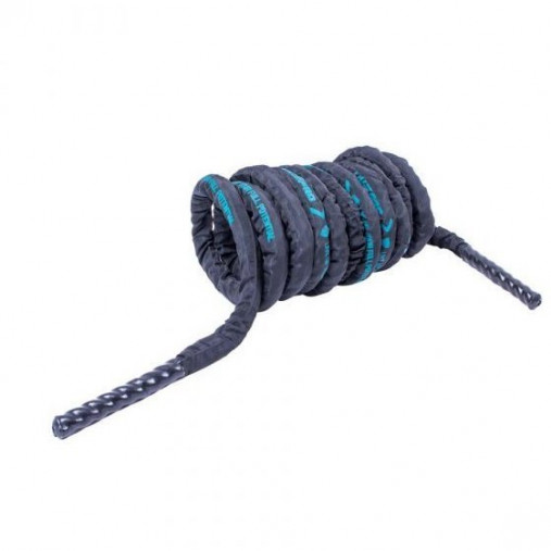 Канат LIVEPRO Covered Battle Rope 3,8 см х 9 м, черный/синий Канат LIVEPRO Covered Battle Rope 3,8 см х 9 м, черный/синий