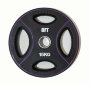 Диск олимпийский полиуретановый черный с четырьмя хватами 15 кг Original Fit.Tools ф50 мм