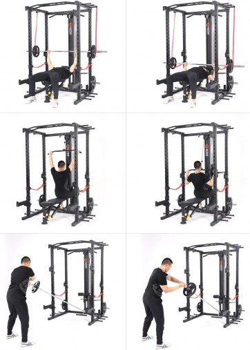 Силовая рама многофункциональная для тренировки со штангой REBEL PR78