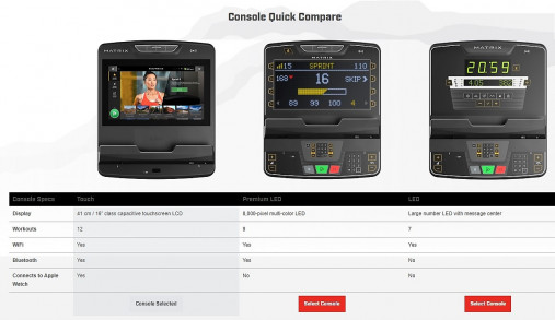 Эллиптический тренажер Matrix Endurance. Консоль Touch Base