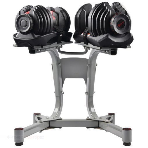 Пара регулируемых гантелей Original Fitness 24 кг на стойке Пара регулируемых гантелей Original Fitness 24 кг на стойке