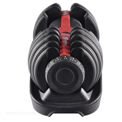 Пара регулируемых гантелей Original Fitness 24 кг на стойке Пара регулируемых гантелей Original Fitness 24 кг на стойке