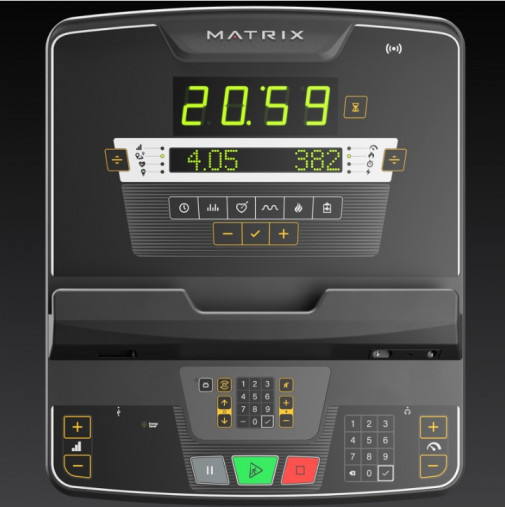 Горизонтальный велотренажер Matrix Performance. Консоль LED