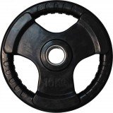 Диск обрезиненный черный, тройной хват, D 51 мм, 15 кг Диск обрезиненный черный, тройной хват, D 51 мм, 15 кг