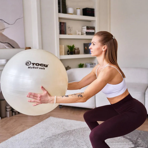 Гимнастический мяч TOGU My Ball Soft 65 см белый перламутровый Гимнастический мяч TOGU My Ball Soft 65 см белый перламутровый
