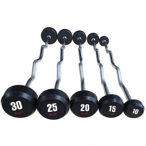 Aerofit AFBZ10-30 (AFB145-C/10-30KG) Набор изогнутых обрезиненных штанг, 10-30 кг Aerofit AFBZ10-30 (AFB145-C/10-30KG) Набор изогнутых обрезиненных штанг, 10-30 кг