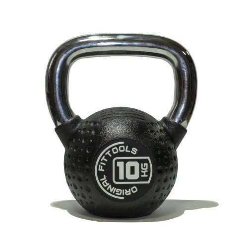 Гиря 10 кг с хромированной ручкой полиуретановая (CPU) Гиря 10 кг с хромированной ручкой полиуретановая (CPU)