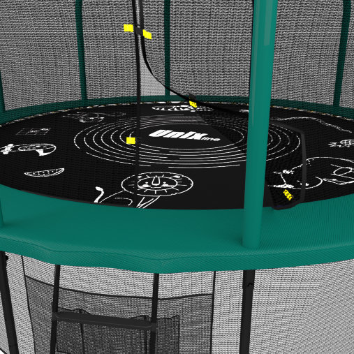 Батут каркасный UNIX line 12 ft (3.66 м) SUPREME GAME (green) с внутренней защитной сетью, зеленый Батут каркасный UNIX line 12 ft (3.66 м) SUPREME GAME (green) с внутренней защитной сетью, зеленый