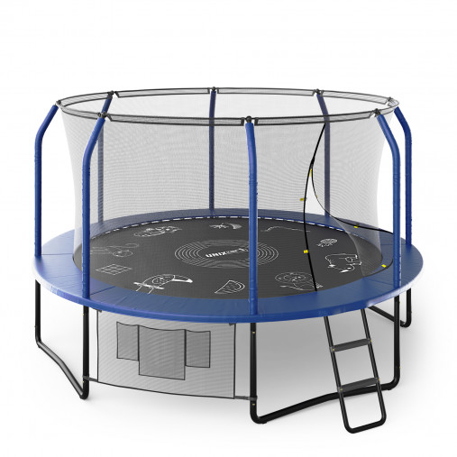 Батут каркасный UNIX line 12 ft (3.66 м) SUPREME GAME (синий) с внутренней защитной сетью Батут каркасный UNIX line 12 ft (3.66 м) SUPREME GAME (синий) с внутренней защитной сетью