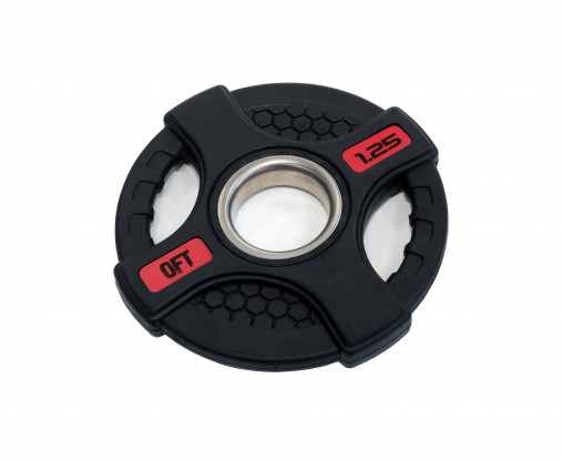 Диск олимпийский обрезиненный черный с двумя хватами 1.25 кг Original Fit.Tools ф50 мм Диск олимпийский обрезиненный черный с двумя хватами 1.25 кг Original Fit.Tools ф50 мм