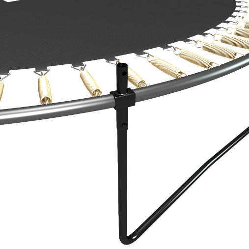 Батут с внутренней сеткой и лестницей UNIX line 16 ft (4.88 м) SUPREME GAME (зеленый) + нижняя сеть