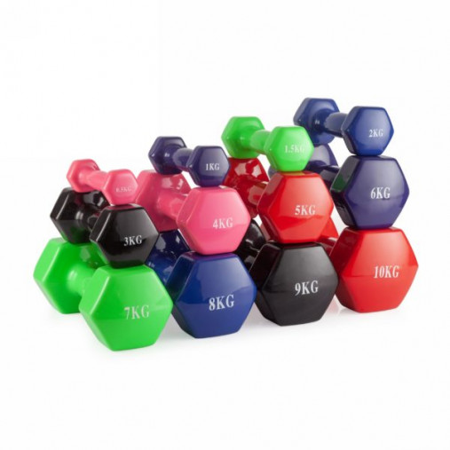 Пара гантелей в виниловой оболочке 3 кг VictoryFit VF-DV030 Пара гантелей в виниловой оболочке 3 кг VictoryFit VF-DV030