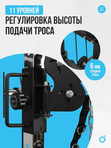 Многофункциональный силовой комплекс со встроенными весовыми стеками OXYGEN FITNESS LORRY на базе машины Смита