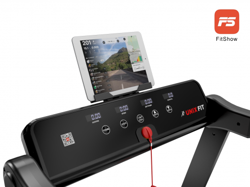 Беговая дорожка UNIX Fit Hi-tech F1 Dark Storm с системой суперкомпактного складывания Беговая дорожка UNIX Fit Hi-tech F1 Dark Storm с системой суперкомпактного складывания