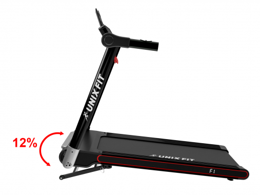 Беговая дорожка UNIX Fit Hi-tech F1 Dark Storm с системой суперкомпактного складывания Беговая дорожка UNIX Fit Hi-tech F1 Dark Storm с системой суперкомпактного складывания
