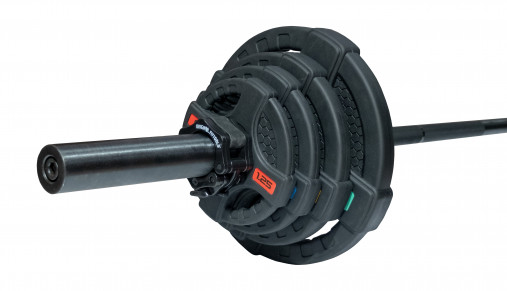 Штанга олимпийская наборная 58 кг OFT (диски 50 мм с двумя хватами, черный гриф 220 см) Штанга олимпийская наборная 58 кг OFT (диски 50 мм с двумя хватами, черный гриф 220 см)