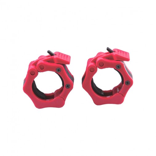 Пластиковый замок олимпийский со стопорным фиксатором (пара) Aerofit AFPC02 (красный) Пластиковый замок олимпийский со стопорным фиксатором (пара) Aerofit AFPC02 (красный)